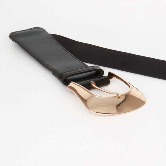 Black Belt Gold Tone Buckle - Picture 4 of 8